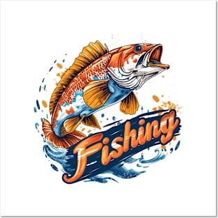 Fishing t-shirt Posters and Art